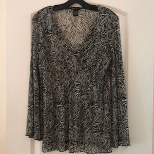 BCBG Black & White Top